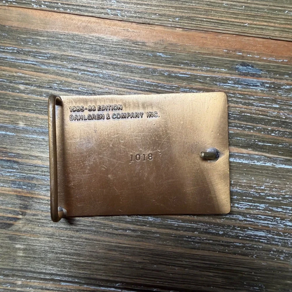 Vintage Dahlgren Sunflower Corn Belt Buckle 1985-86 Edition Brass Tone 1018